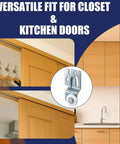 Top-Hung Sliding Door Roller Kit With 4 Durable Wardrobe Wheels for kitchen and bypass closet doors, fits 3/4 to 1-3/8 inch thick doors