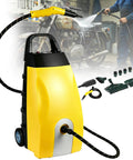 Heavy Duty High Temp Steam Cleaner For Home And Car, 40S Fast Heat Up With Six Accessories, Yellow multi-purpose cleaner with hose and attachments.