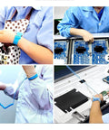 Technician using ESD Safe Go-To Wrist Strap For PC And Electronics Repair With Adjustable Wristband And Alligator Clip