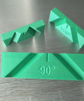 Sharpen Drill Bits Like a Pro With This Manual Jig for Bench Grinders Featuring 3 Angle Guides at 90 118 and 135 Degrees No Power Required Easy to Use, showing three green angle guides.