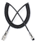 4 Pin Mic To 5 Pin SSB CB Radio Adapter Cord With Durable Coiled Cable Retracts From 2 Ft To 6 Ft Polyurethane Jacket Works With Cobra Uniden And Most HAM Radios