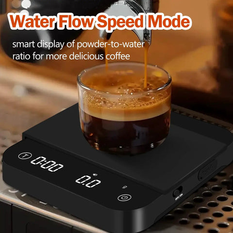Palm Size Coffee Scale With Timer Auto Precision Espresso Scale 0.1g To 2000g Rechargeable Battery Mini Kitchen Gadget