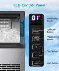 LCD control panel of Commercial Ice Maker Machine 80 Lbs Per Day Freestanding 24 Lb Storage Stainless Steel Auto Self Cleaning Ice Maker