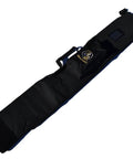Black 50 Inch Dojo Sword Carrying Bag For Katana Iaito Bokken Shinai, Rugged Heavy Duty Travel Case with dual compartments, open view