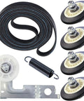 DIY Dryer Repair Kit With Rollers Bearings Belts And Idler Pulley For LG DLEX5680V showing rollers, belt, and pulley components