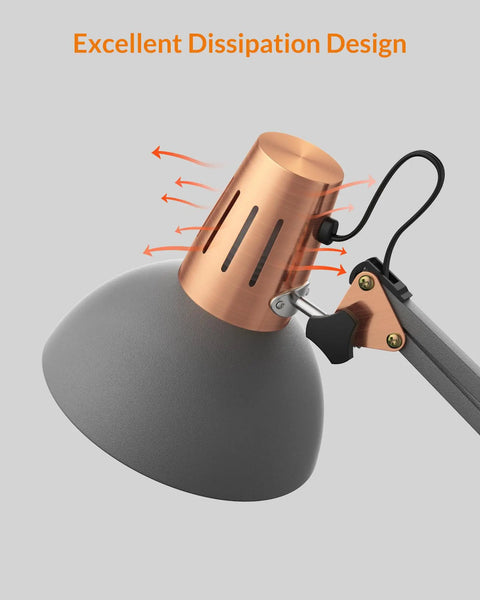 Rock Solid Metal Desk Lamp With Swing Arm And Clamp For Home Office Reading Light Built Tough Base Adjustable Task Lighting That Hits Different On Any Modern Workspace Desk