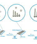 All In One Stainless Steel Phillips Pan Head Machine Screws And Hex Nuts Assortment Kit In Metric M2 M2.5 M3 Sizes diagram