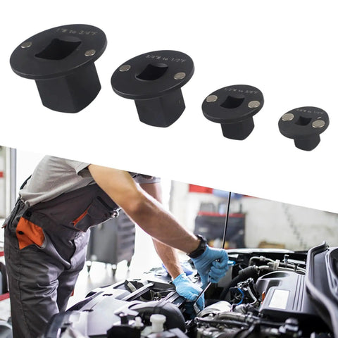 Kickstart Your Auto Repair Gig With This Slick 4-Piece Low Profile Socket Adapter Set, Heat Treated Steel Drive Reducing Kit For Impact Drivers In Tight Spots From 1/4 To 1/2 Inch Perfect For Confined Engine Bays. 4-piece heat treated steel low profile socket adapters for engine bay repairs