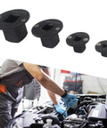 Ultra-Low Profile Socket Adapter Set With Impact Drivers Steel Hex Shank Kit For Auto Repair Tight Spaces 4 Piece Drive Reducing Tools, black steel
