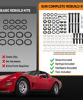 Chevrolet Corvette Complete Brake Caliper Rebuild Kit DIY Friendly With Installation Tool And Hardware For 1965 To 1982 vs basic kit