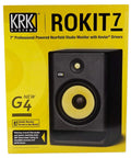 Box of ROKIT 7 G4 7 Inch Powered Studio Monitor Black With Kevlar Driver And Built In Class D Amp DSP EQ And Onboard LCD
