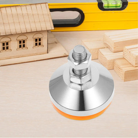 Heavy Duty Leveler Feet with Non Slip Rubber Base for Milling Machines and Woodworking Benches, showing threaded adjuster.