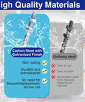 Comparison between Five Sixteenth Inch By Four Inch Concrete Anchor Bolts Set Of Ten Wedge Anchors with hot-dip galvanized and ordinary steel.