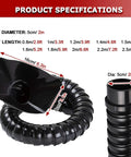 Heavy Duty 360 Degree Dust Collection Arm With 2.5 Meter Fume Extractor Hose For Shop Setup Built Tough Pom Ducting showing 5cm diameter and flexible design.