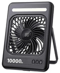 Ultra Quiet 10000mAh Portable Travel Fan With LED Lantern, Five Speed Options, 24H Runtime, And 2/4/6/8H Timer, front view