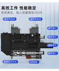 Side view of Six Unit All In One Vacuum Generator With Built In Silencer For High Flow Industrial Use No Pressure Gauge