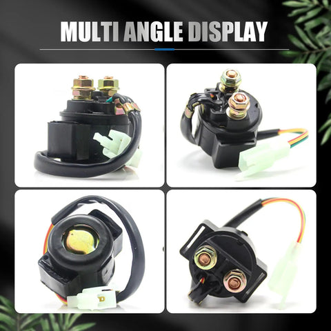 Heavy Duty Motorcycle Starter Relay 12 Volt Four Stroke Dirt Bike Kart Scooter Replacement Built Rock Solid showcased from multiple angles.