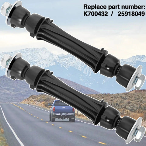 Beefed-Up Front Sway Bar Link Replacement for 2007-2016 Silverado 1500 Tahoe Escalade Yukon Sierra 1500 Yukon XL 1500 Durable Steel Ball Joints Easy Install Fits K700432 25918049, black front stabilizer link