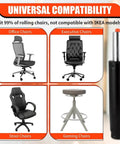 Heavy Duty Gas Lift Cylinder Replacement For Office And Gaming Chairs, 5.5 Inch Long Stroke shown with various chair types