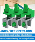 Hands-free operation of Slick Adjustable Scribe Jig And No Fuss Clamp Tool For Kitchen Cabinet Fillers and Wardrobe Carcasses.