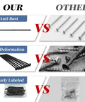 Comparison of 50 Pack Quarter X Six Inch Heavy Duty Lag Screws For Exterior Wood Construction against standard screws.