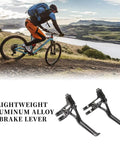 Ultralight Bicycle Brake Levers For 22.2mm Handlebars Extended Handle BMX Road MTB Levers Dope Upgrade shown with cyclist on trail