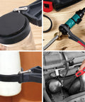 Heavy Duty Rubber Strap Adjustable Wrench Set, Includes 6 Inch And 4 Inch Wrenches, Oil Filter Jar Opener in various uses