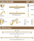 Gold Curtain Rod Set For Windows 72 To 144 Inches Telescoping 1 Inch Diameter Heavy Duty Adjustable Drapery Rods With Brass Gold Finish Modern Decorative Finials And Included Brackets Connectors Screws product details and size reference diagram