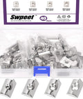 40 Piece 4040 T Slot Nut Set M4 M5 M6 M8 Nickel Plated Roll In Spring Nuts With Sheets For 4040 Aluminum Profiles Assortment Kit