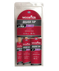 Silver Tip Variety Three Pack Paint Brush Set With White And Gold CT Polyester Filaments Hardwood Handle Includes One And A Half Inch Angle Sash Brush One Inch Thin Angle Sash Brush And Two Inch Varnish Brush For Feather Stroke Soft Finish In Clamshell.