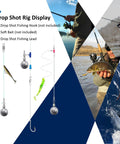 All In One 36 Piece Lead Fishing Sinkers Set With Barrel Swivels Drop Shot Weights display for bass fishing