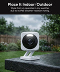 2.5K AI Security Camera For Indoor And Outdoor Home Surveillance No Subscriptions Required With Color Night Vision