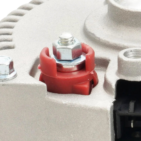 Close-up of terminal on New Heavy-Duty 95Amp 12V Alternator With 6-Groove CW Pulley For Ford Ranger F-150 Escort Explorer