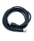 Industrial M12 4-Pin A-Code Straight Male To Female Connector Cable 1 Meter PVC AWG22 250V 4A coiled with metal contacts
