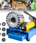 Top Tier Manual Hydraulic Hose Crimper With Seven Universal Dies And Magnetic Jaws Bulletproof Forged Steel 35Mpa Crushing Power.