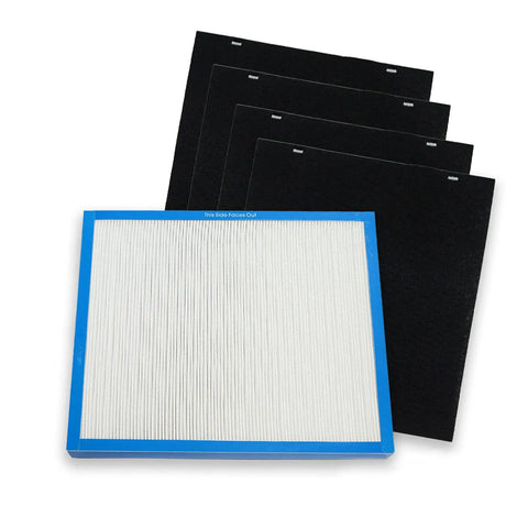 Replacement Filter Kit With True HEPA And Four Activated Carbon Pre-Filters For HoMedics Total Clean AF-20 AP-25 AR-20 Air Purifiers