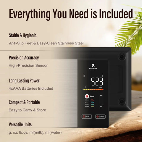 Smart Kitchen Scale With Nutrition Calculator, Digital Food Scale, Large TFT Color Display, Bluetooth App For 999 Plus Foods