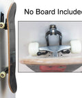 Flexible Skateboard Wall Mount Hanger Rack Set 2 Pack W Style Adjustable Holders For Cruiser Boards Penny Boards Skateboards Longboards And More No Board Included Easy Installation shown without skateboard