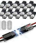 100 Pack Double Wire Plug In Connectors With Locking Buckle And No Fuss Quick Clip Fasteners For Strip Lights DIY Projects