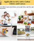TransOurDream Tru-Heat transfer paper for light fabrics; t-shirts, pillow, tote bag with dog graphic transfers