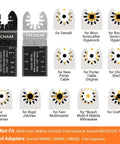 PECHAM 24-piece universal oscillating multitool blades set for wood and metal with quick-release, compatible with common brands