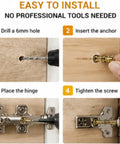 Fix Wobbly Cabinet Doors Fast With 6x14mm Expansion Anchor Screws Kit 100Pcs for hinge repair step-by-step instructions