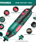 Do-It-All 180W Rotary Tool Kit With Flex Shaft, 173-Piece Accessory, highlighting features like speed settings and quick lock