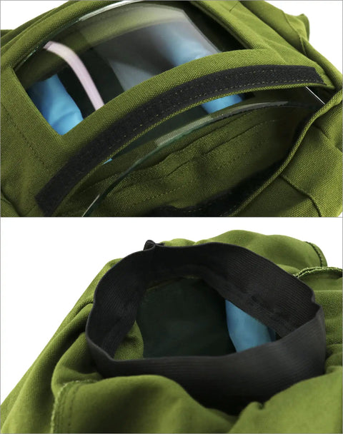 Close-up of Sand Blasting Hood Cap Shawl Mask For Full Face And Shoulder Shield Anti Dust Wind Resistant Sandblasting Mask showing flexible visor and neck opening.
