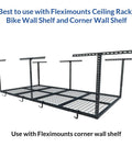 4 Pack Add On Storage Rail Hook Accessory For Ceiling Rack And Wall Shelving Systems 100 Lbs Tested 50 Lbs Rated Per Hook