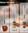 Leather Snaps And Fasteners Kit With 40 Sets Of 15mm Metal Snap Buttons And Setter Tools for installation on leather.