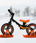 Snow Sledge Board Set for Kids Balance Bike and Scooter Turns Your Ride Into a Fun Winter Sled Portable Orange Snowboard Luge