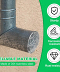 Installed view of 52mm OD Gutter Guard Filter Downspout Strainer With 5mm Mesh, 304 Stainless Steel Mesh Screen, Roof Vent Cover, PVC Termination Cap, 3.6 Inch Height, Includes Cable Ties, Heavy Duty Debris Blocking For Gutters And Vents