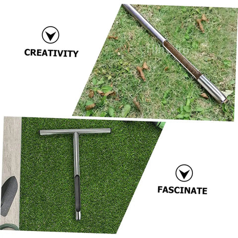 Heavy Duty Handle Soil Sampler Probe In Stainless Steel Pro Grade Durable And Lightweight Lawn Care Tool For Soil Testing