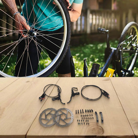 Sweet 3-Pin Hydraulic Brake Set Fits E-Bikes Like A Glove With 800mm Front And 1400mm Rear Hoses For Precise Control And Safety Cutoff Switches, with brake kit parts